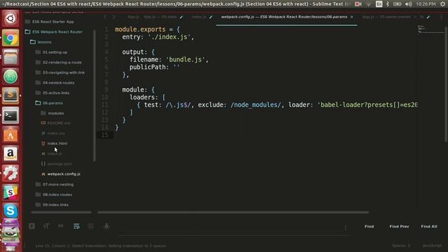 React js with ES6 Understanding Reacts and Route param смотреть онлайн
