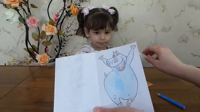 Рисуем пингвинов из Мадагаскара . Проявляющиеся рисунки .