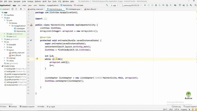 While loop in java | What is while loop in android studio | How to use of while loop | #38