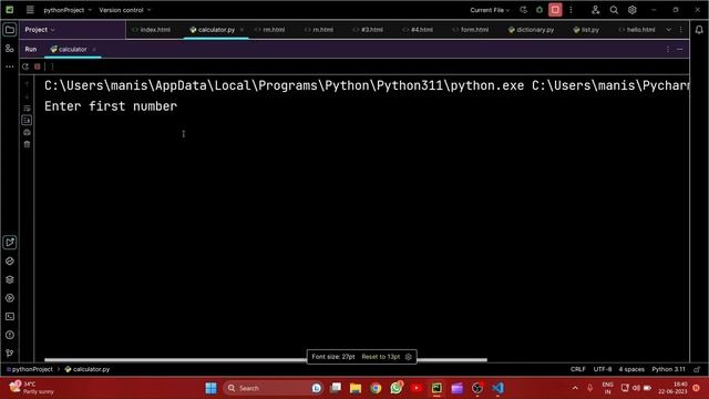 How to make a calculator using python | simple python project | python project
