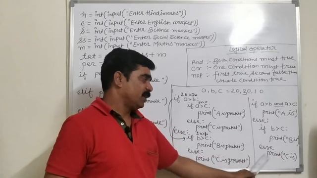 Logical Operator in Python and User Input value