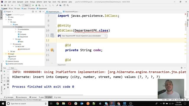 JPA Fundamentals - Lesson 4 - @AttributeOverride and Composed Primary Keys смотреть онлайн