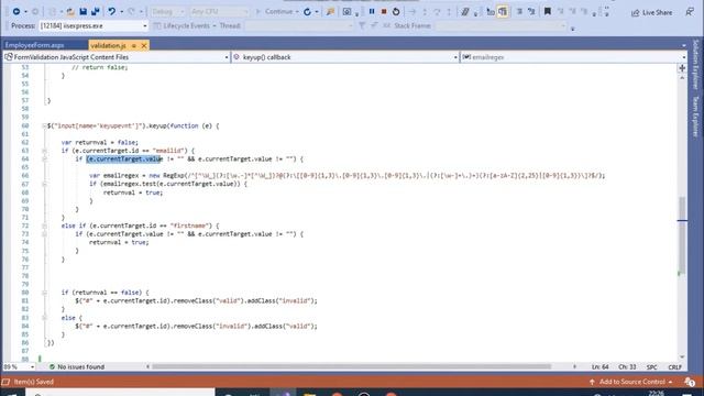 FormValidation dynamically  in Jquery,JavaScript using callback function