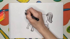 Как нарисовать лошадь?.| How to draw a horse.