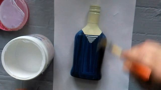 Декор бутылки мужчине своими руками. 23 Февраля. Моряк. ВМФ смотреть онлайн