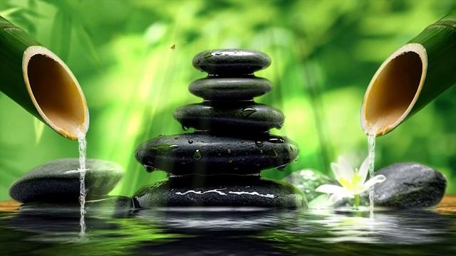 Música relajante con sonidos de la naturaleza Fuente de bambú, dormir, aliviar el estrés. смотреть онлайн