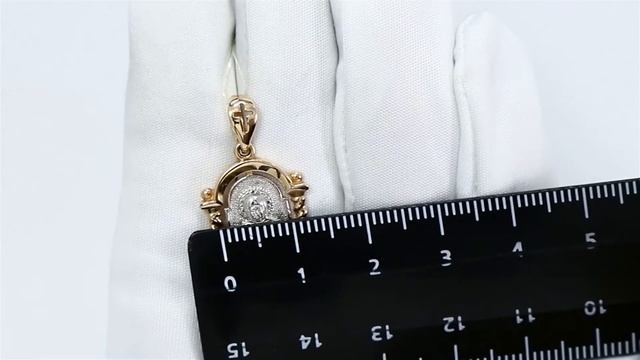 Золотая подвеска-иконка Святая блаженная Матрона AQUAMARINE 14728 смотреть онлайн