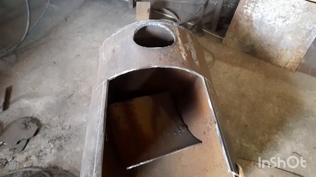 Вариант пламегасителя .Банная печь из 530 трубы .