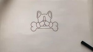 Как нарисовать французского бульдога/how to draw a french bulldog bone puppy cartoon