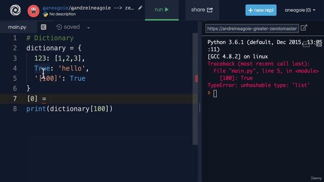 *New* Python Full Course 2023 - Dictionary Keys - Complete Python