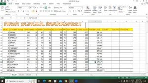 How to Create Student Marksheet in MS Excel | GIT Education