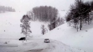 Осиновский перевал зимой- спуск к Думану..mp4