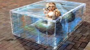 Рисунки на полу. Оптические иллюзии. Оptical illusions.