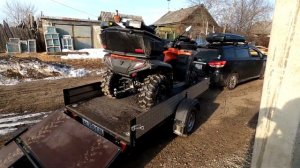 CFMOTO Cforce 600. Первое Т.О. Прицеп Аляска для квадроцикла.
