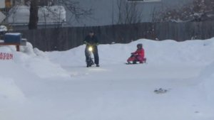 Аляска, Анкоридж - Зимнее Катание на Электро Скутере UberScoot 800W Citi  Scooter by Evo Powerboard