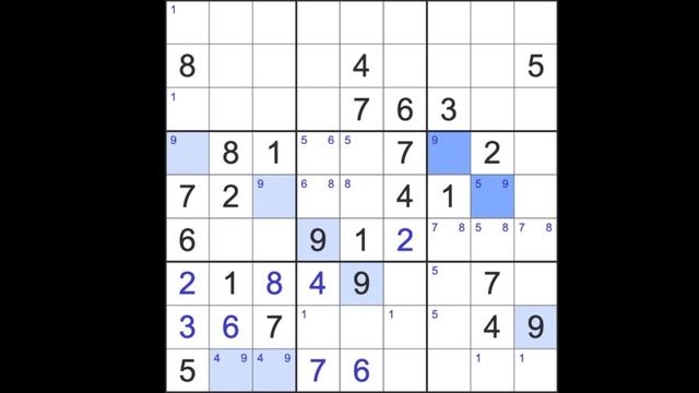 Sudoku solution – New York Times sudoku 22 January 2023 Hard level смотреть онлайн