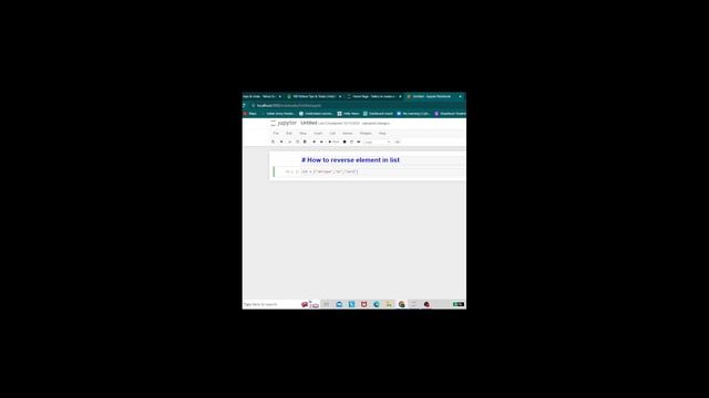 || How to reverse element in the list || Python Tips and Tricks ||