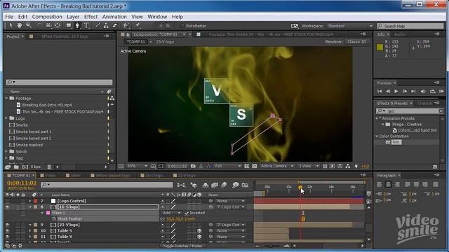 After Effects. Создание заставки к сериалу "Во все тяжкие". Часть 3. (VideoSmile) смотреть онлайн
