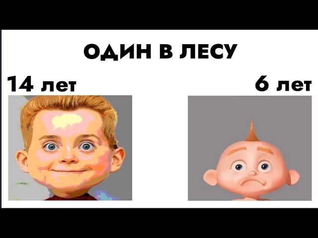 реакция в 14 лет vs реакция в 6 лет когда ты один: смотреть онлайн