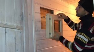 Как врезать окно в баню 1/3