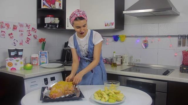 Запеченный гусь в духовке