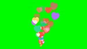 ФУТАЖ СЕРДЕЧЕК на ЗЕЛЕНОМ ФОНЕ