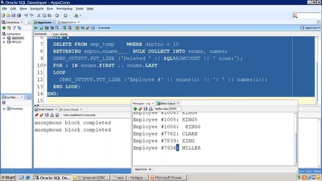 Oracle PLSQL - BULK Extract, Insert, Update and Delete смотреть онлайн