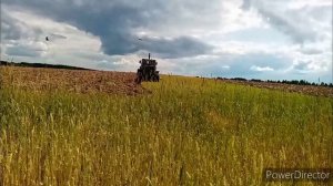 вспашка на двух т 150 под озимые