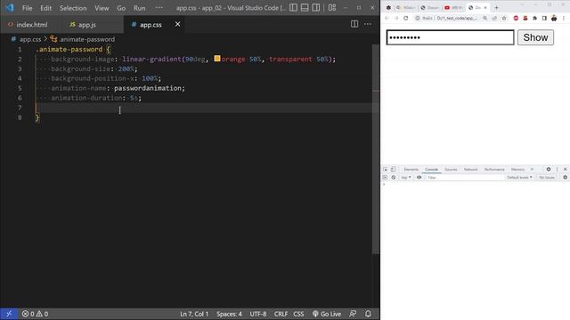 Кнопка "Показать пароль" для сайта с анимацией оставшегося времени до скрытия пароля смотреть онлайн