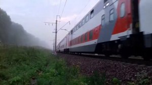 ЧС6  с фирменным Двухэтажным поездом 025А " Смена-А. Бетанкур".