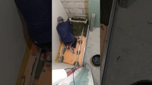 Душевой поддон в строительном исполнении.