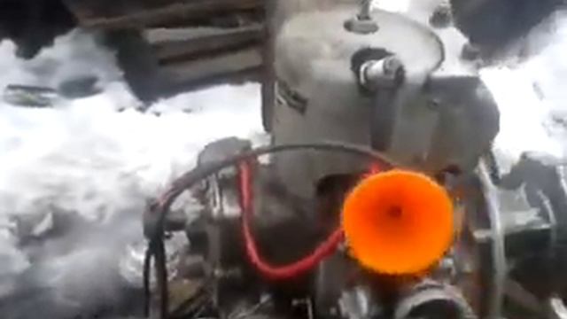 Минитрактор самодельный трёхколёсный (Homemade Three-wheeled Minitractor). Двигаель 2сд-м1
