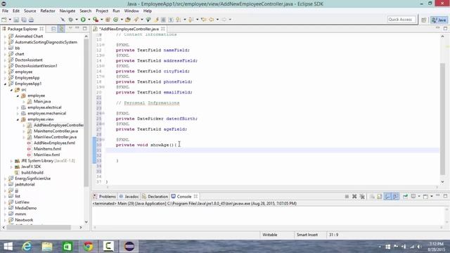 JavaFX with Scene Builder : Lecture 7 : Working with Date Picker. смотреть онлайн