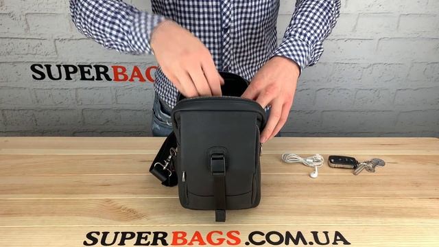 Обзор на кожаную мужскую сумку-слинг от Tiding bag (09878) смотреть онлайн