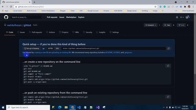 EP-1.0 | GitHub account create | git install on windows | repository create | branch create смотреть онлайн