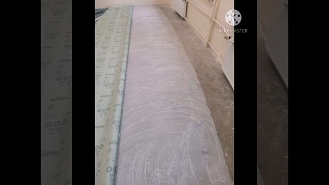 Укладка линолеума с заводом на стену в больнице
