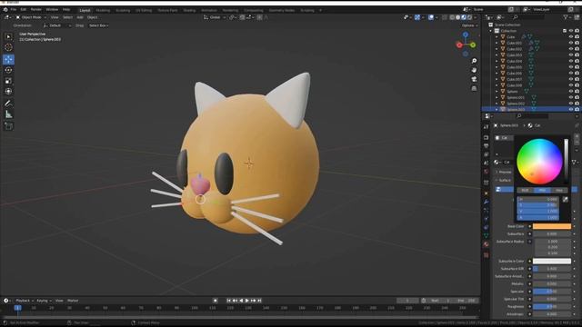 Моделирование мультяшного NFT кота в Blender / SpeedArt смотреть онлайн
