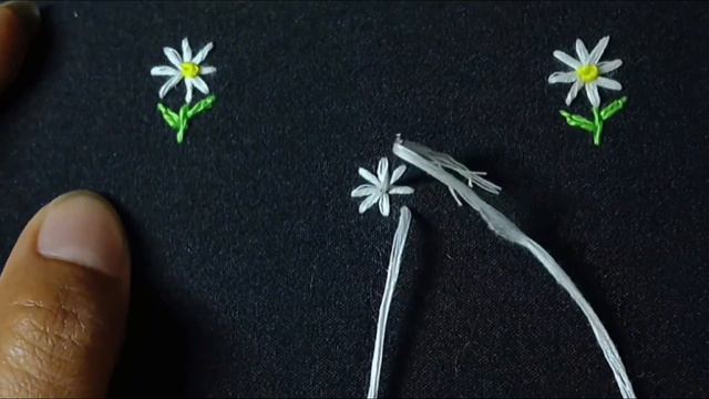 Daisy flower embroidery | all over embroidery design
