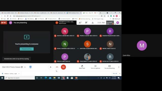 2Sem 20MCA22 java V 31 5 2021 смотреть онлайн