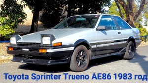 Обзор автомобиля Toyota Sprinter Trueno AE86 1983 год. Интерьер и экстерьер. Правый руль.