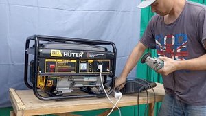 Электрогенератор Huter DY3.0A подключение трех устройств