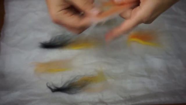 ДРЕДЫ для куклы из шерсти для валяния )