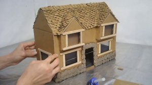 (DIY)Двухэтажный домик из картона для детей(DIY) Two-story cardboard house for children