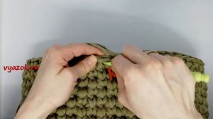 Столбики без накида "в раскол" крючком