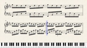 Bach, G Minor. [Piano Tutorial + Sheets]