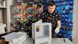 Полностью белый корпус Montech AIR 100 ARGB. Обзор