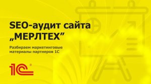 SEO-аудит сайта партнера 1С "МЕРЛТЕХ"