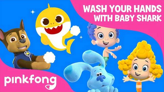 Wash Your Hands with Baby Shark, Chase, Blaze & Blue | Nick Jr. Crew x #BabySharkHandWashChallenge