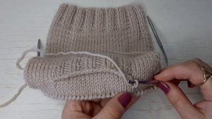 Клапан кармана спицами. Мастер-класс