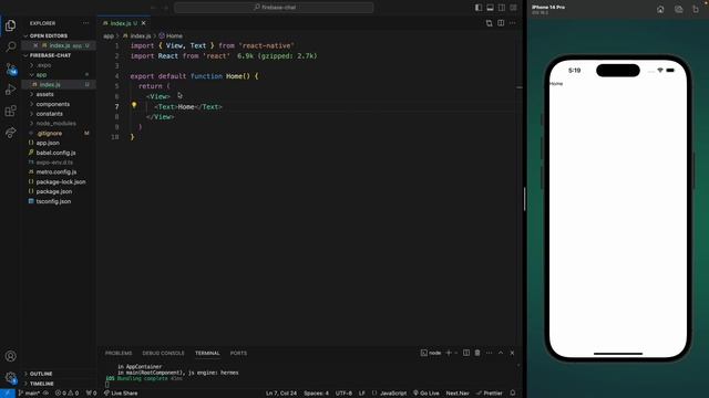Build a React Native App with Firebase Auth & Chat #1 - Create App